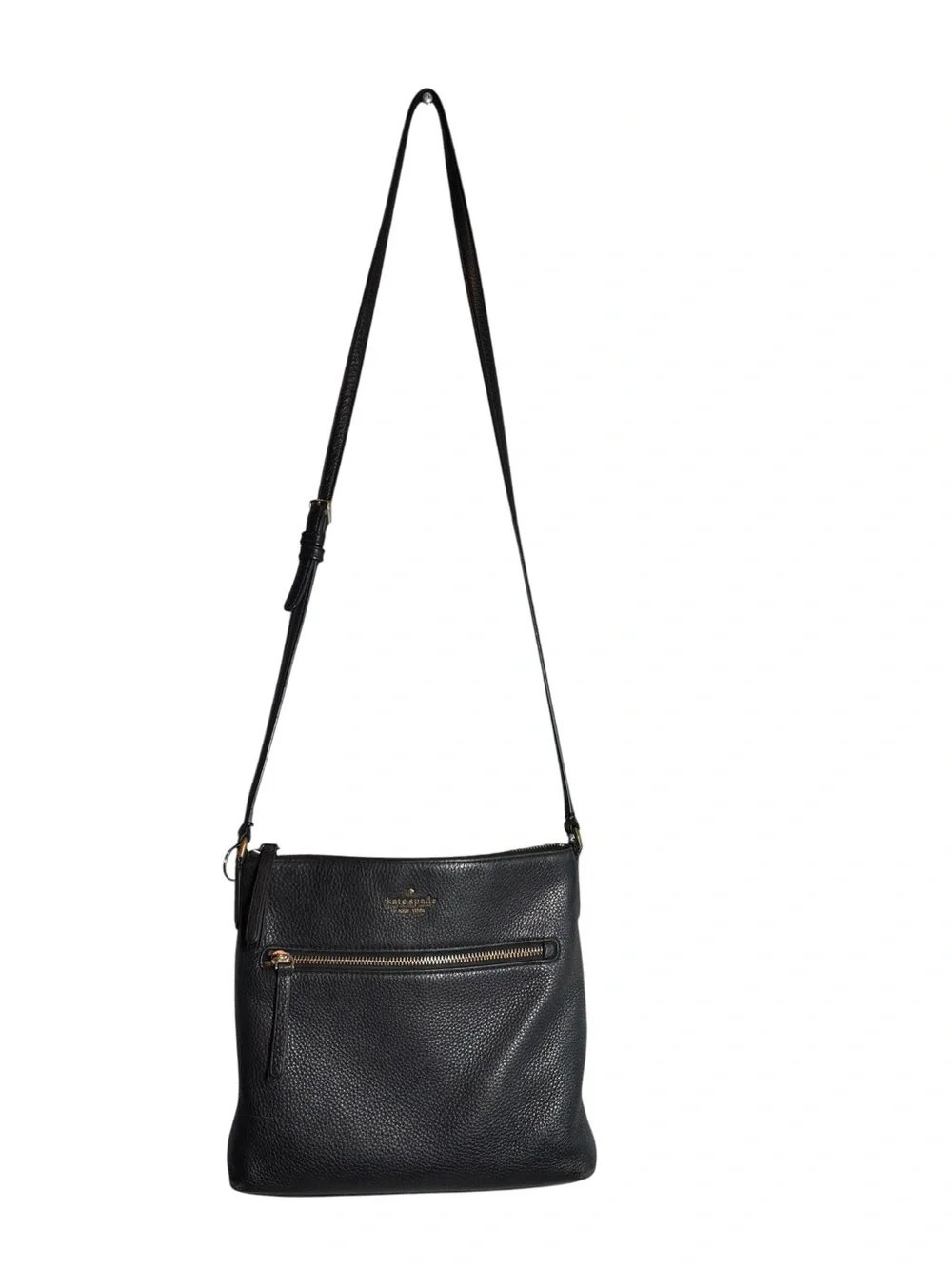 Kate Spade New York Black Pebbled Leather Crossbody Bag